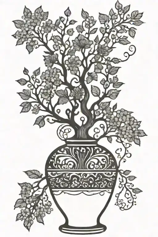 Tree Of Life In Vase Filled