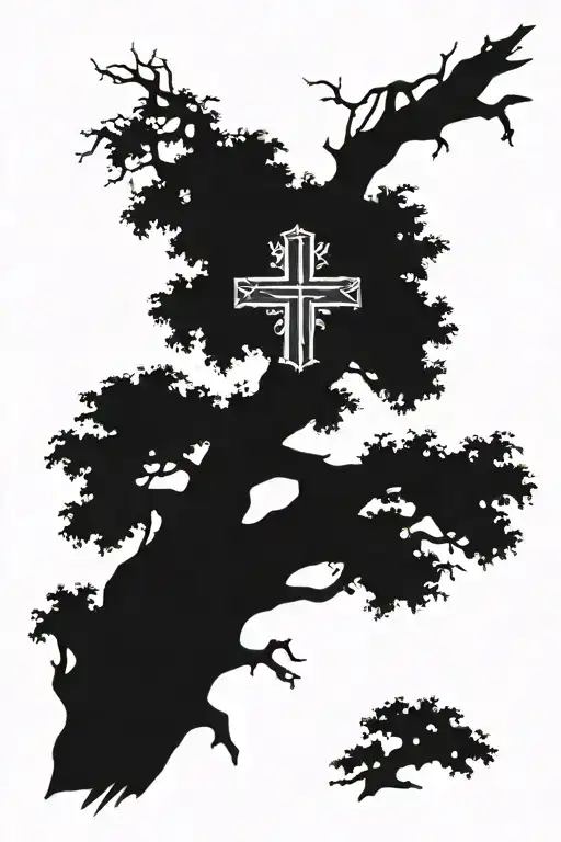 Tree With A Cross