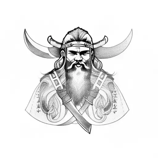 Nordic Viking With Nature