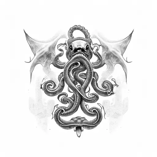 Ship With Kraken And Poseidon