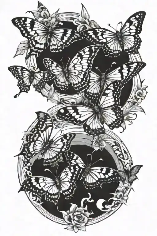 Sun Butterflies Moon Moths Flying