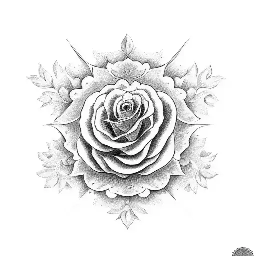 Black And Grey Floral Half Sleeve