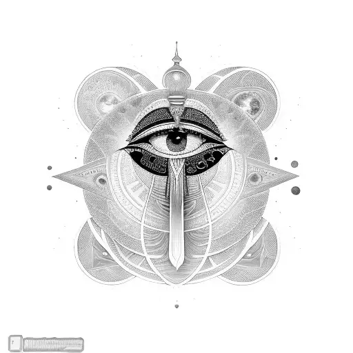 An Intricate Egyptian Eye Of Horus With A Cosmic Universe Inside It