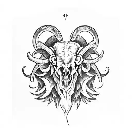 Ram Skull Feminine Goth