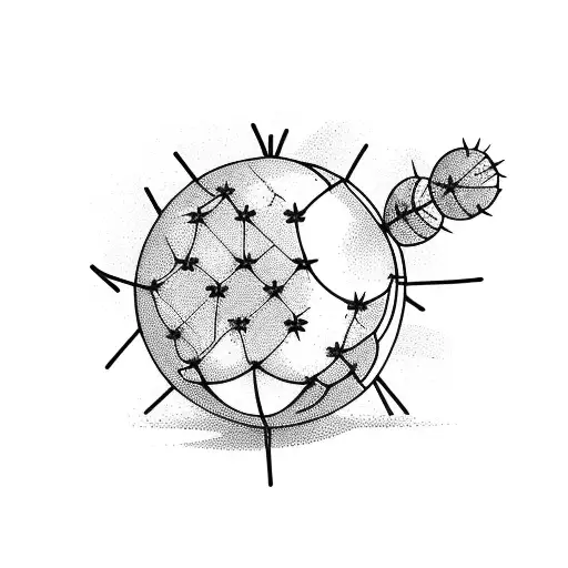 A Globe Revolving Around A Cactus In A Pot