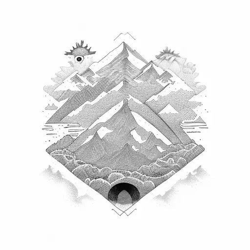 Ecosystem Hierarchy Showing Humans Connection To Nature