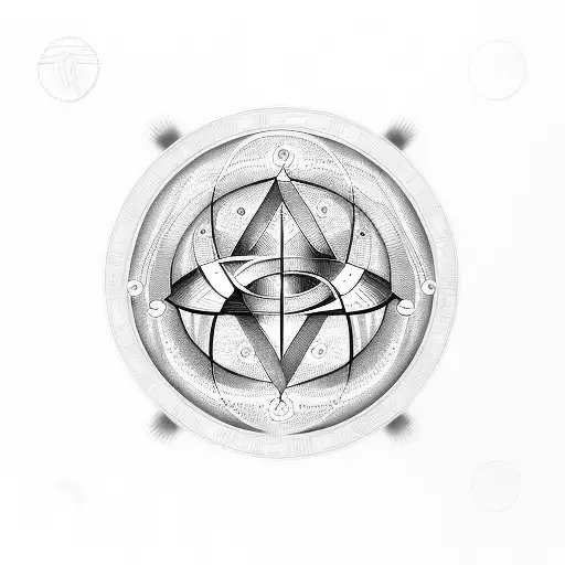 The Symbol Pi Surrounded By A Circle And Musical Notes