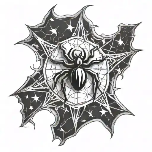 Spider Outside Six Point Sheriff Badge