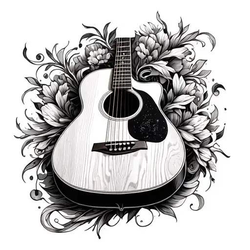 Beautiful Wood Acoustic Guitar