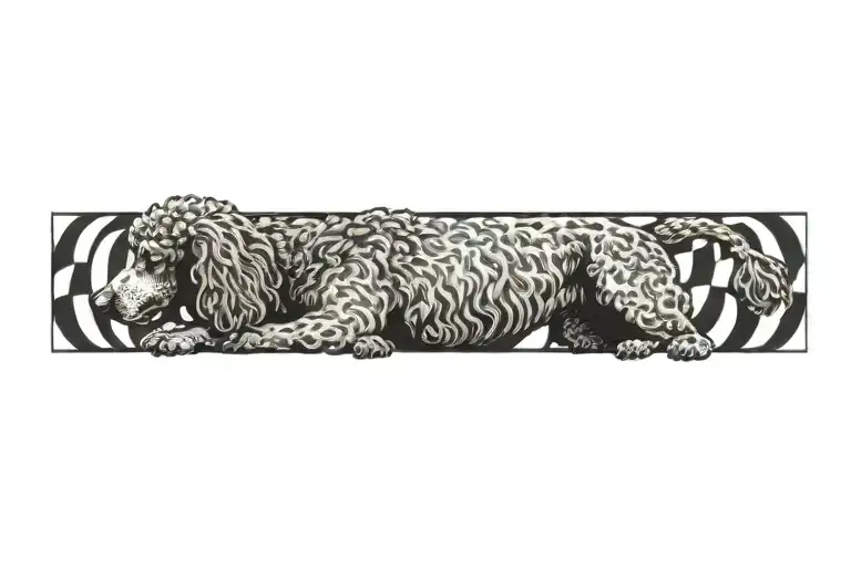 Standard Poodle Dog Adorned