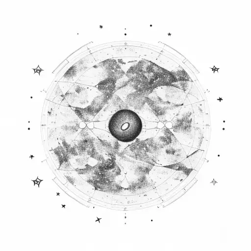 A Celestial Map Of A Fictional Galaxy With Unique Constellations