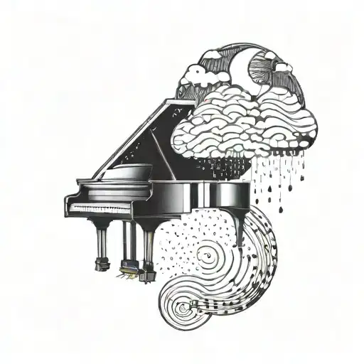 Piano And Rain Cloud