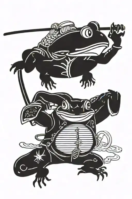Samurai Frog Jumping