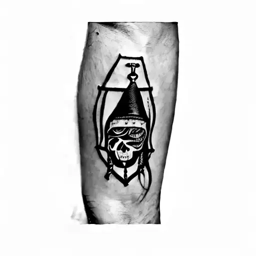 A Witch With A Hat Surrounded By Viking And Slavic Symbols In A Cicrle