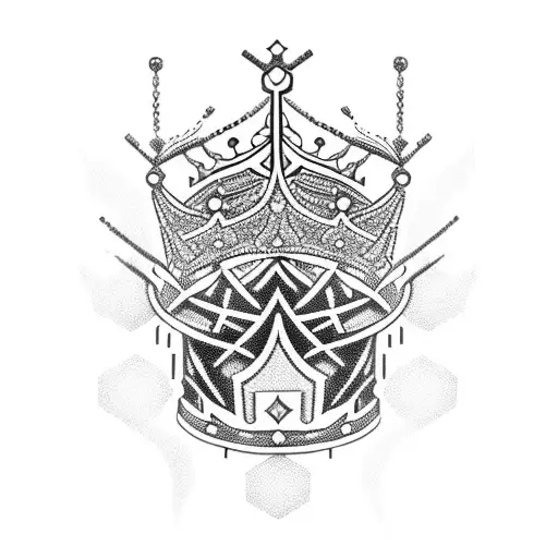 A Majestic Crown Made Of Interconnected Crosses