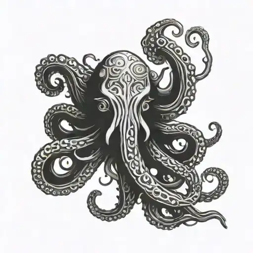 Cthulu And Clows In Background