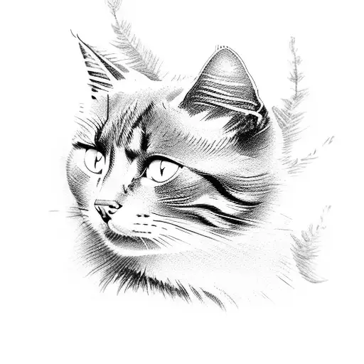 Cat Flowers Branches