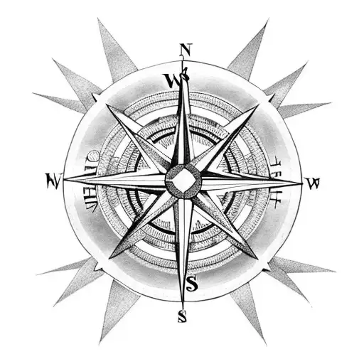 A Compass Rose Surrounded By Different Sneaker Designs