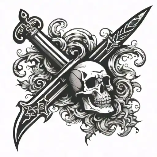 Smoke Rising With Dagger