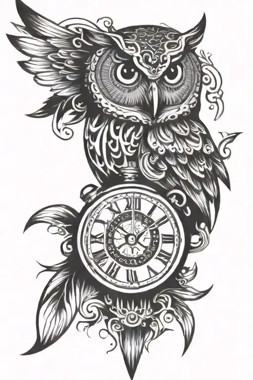 Stopwatch Owl Tribal