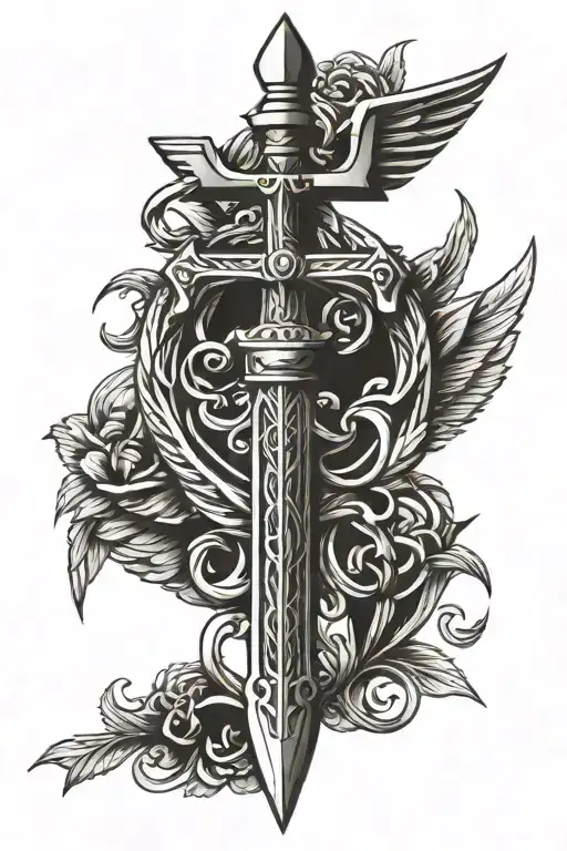 Sword Ankh With Wings
