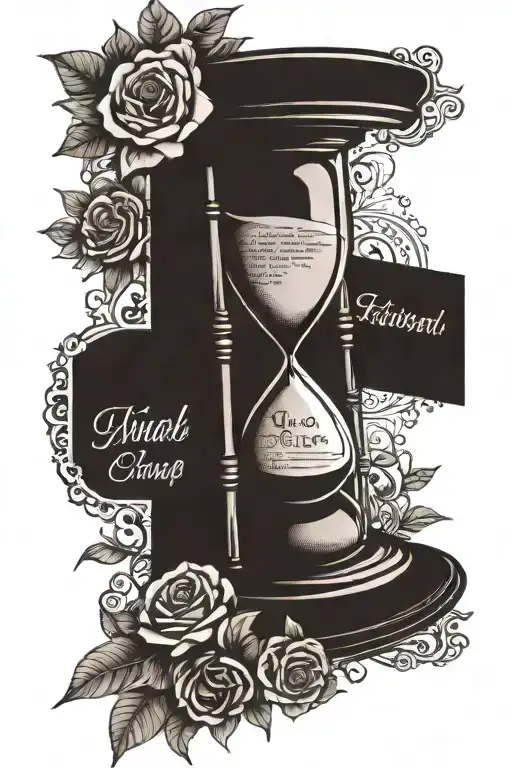 Hourglass And Bible Verse