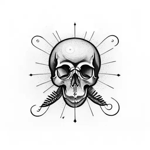 Hourglass With Skull And Plants Written Memento Mori