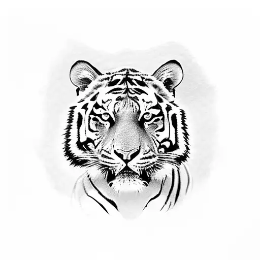 A Majestic Tiger Emerging From A Paintbrush