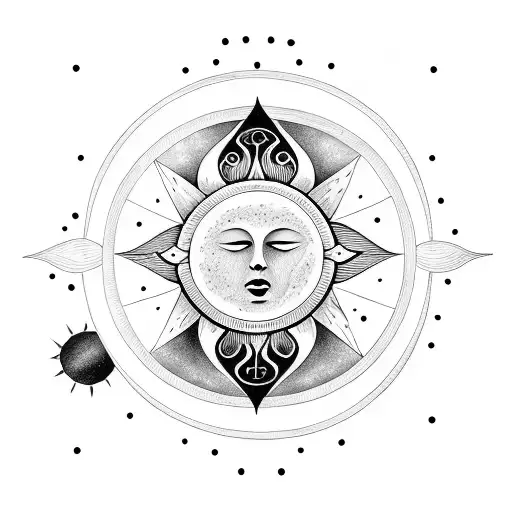 Moon And Sun And Stars No Face