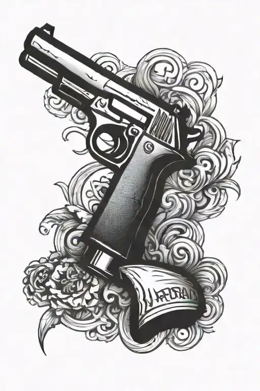 Jordan Logo Holding A Gun