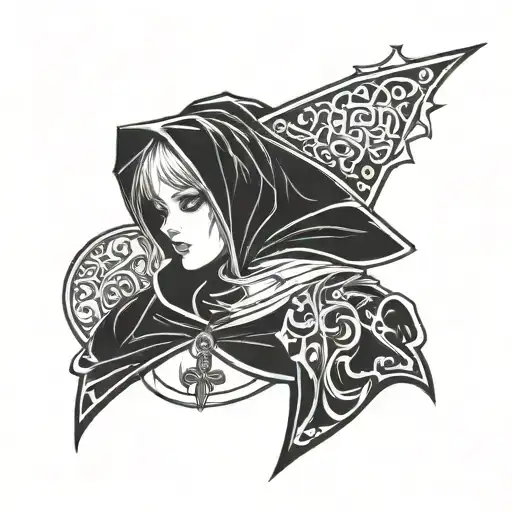 Gothic Nun Sexy Anime Girl