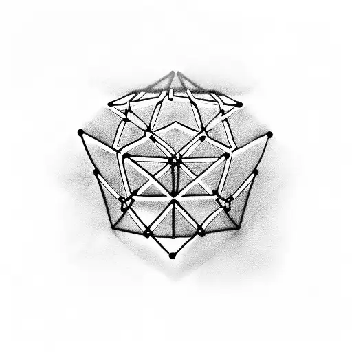 A Cube-shaped Cage With Bars Made Of Cloud