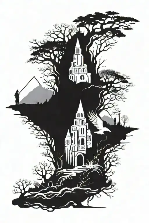 Nordic Myth Involving Ruins With Philosophical Quotes