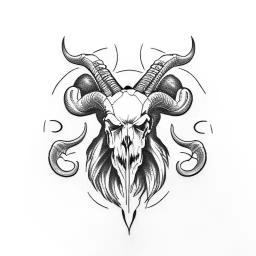 Gothic Ram Skull