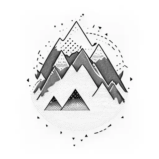 A Guitar Made Of Mountain Peaks And Valleys