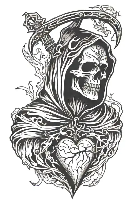 Grim Reaper Sacred Heart