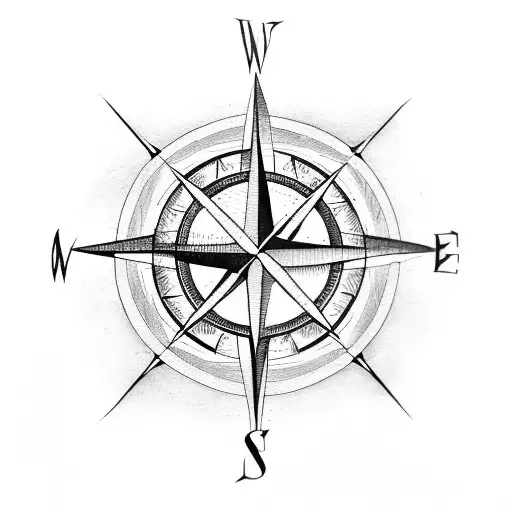 Compass With Arrows Around It