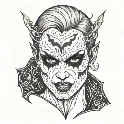 The Face Of A Female Vampire In Comic Book Mode