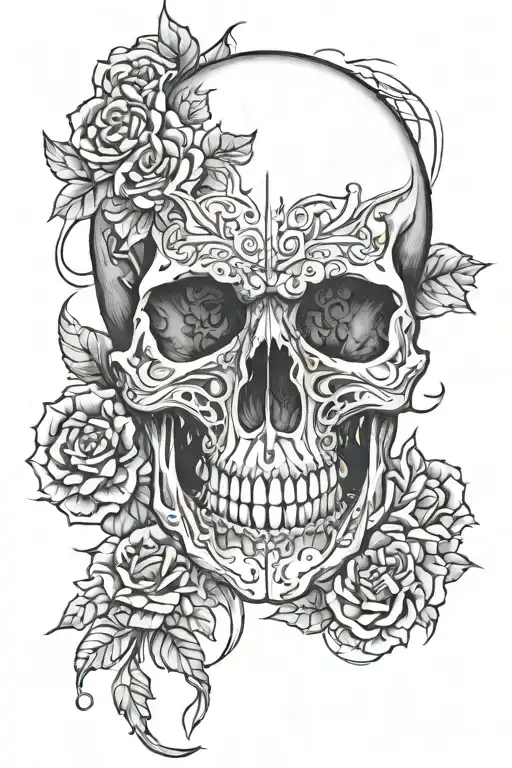 Skull And Samura Full Body