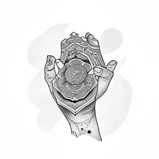 Mother Of A Hand Of A Little Boy And A Little Girl