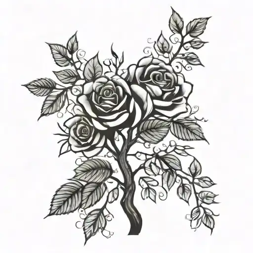 Roses Tree Growing