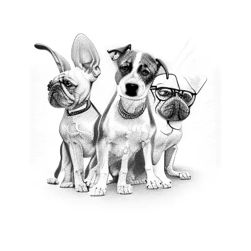 3 Dogs 1 Male 2 Female To Represent My Kids