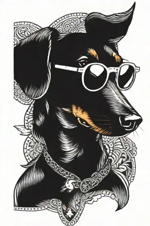Dachshund Wearing Sunglasses Casino