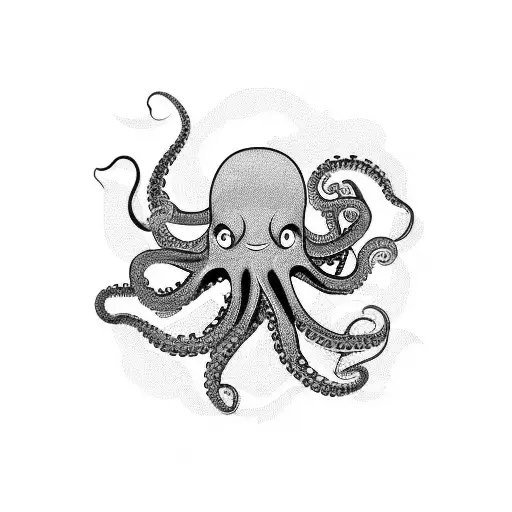 Filipino Flag And Octopus Intertwined