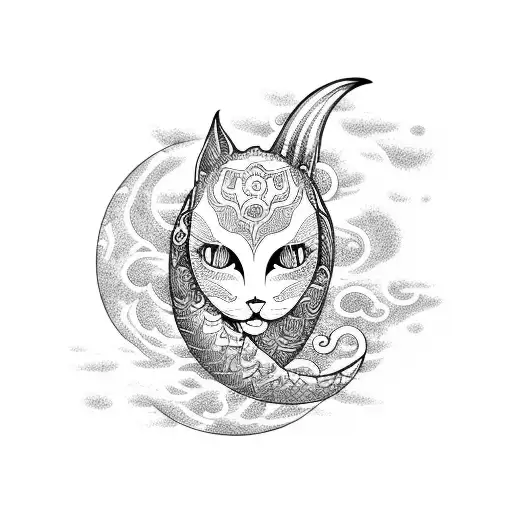 Mermaid Moon Cat Wave