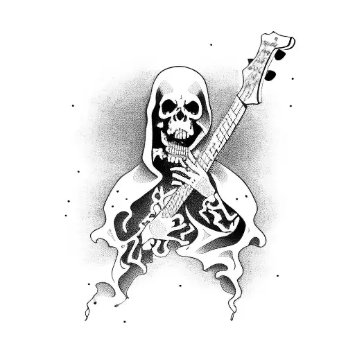 Grim Reaper Jammin On Guitar