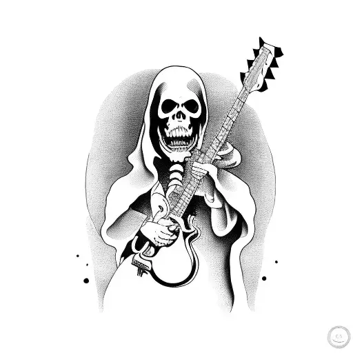 Grim Reaper Jammin On Guitar