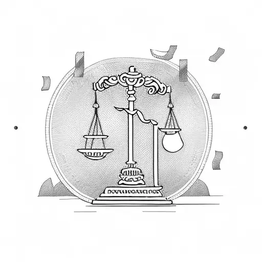 A Scale Balancing Money And Justice