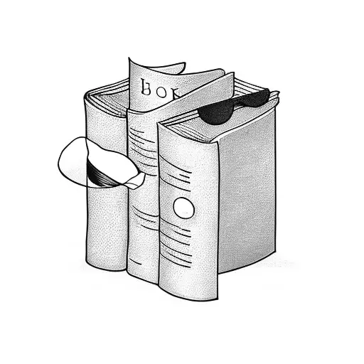 A Camera Lens With Pages Of A Book Emerging From It