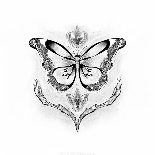 Butterfly Pattern With Skull
